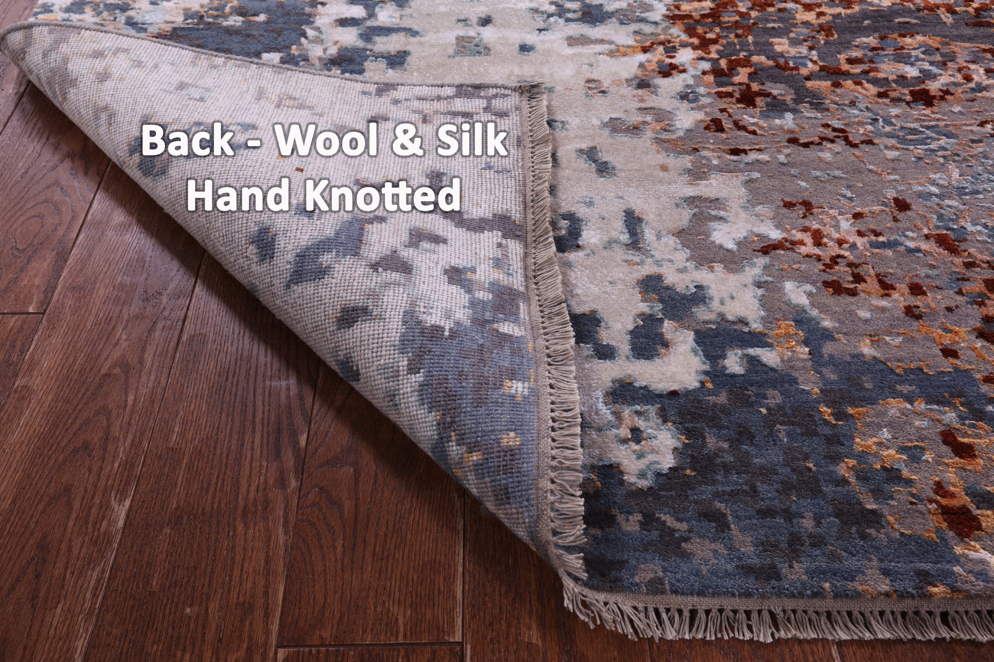 Modern Handmade Wool & Silk Rug - 8' 1" X 10' 2" - Golden Nile