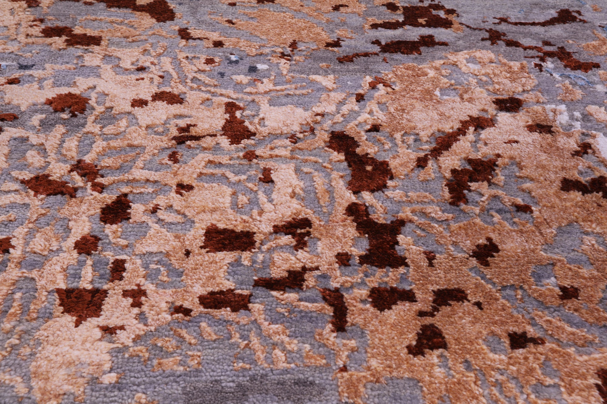 Modern Handmade Wool & Silk Rug - 7' 11" X 10' 2" - Golden Nile