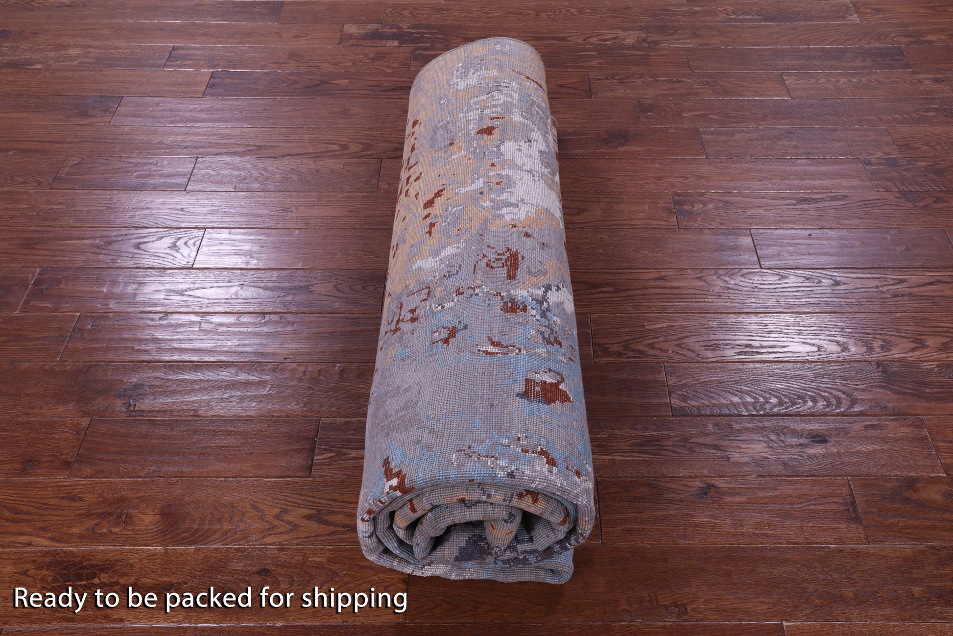 Modern Handmade Wool & Silk Rug - 7' 11" X 10' 2" - Golden Nile