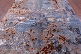 Modern Handmade Wool & Silk Rug - 7' 11" X 10' 2" - Golden Nile