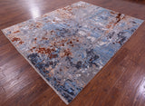 Modern Handmade Wool & Silk Rug - 7' 11" X 10' 2" - Golden Nile