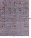 Grey Modern Hand Knotted Wool & Silk Rug - 8' 0" X 10' 0" - Golden Nile