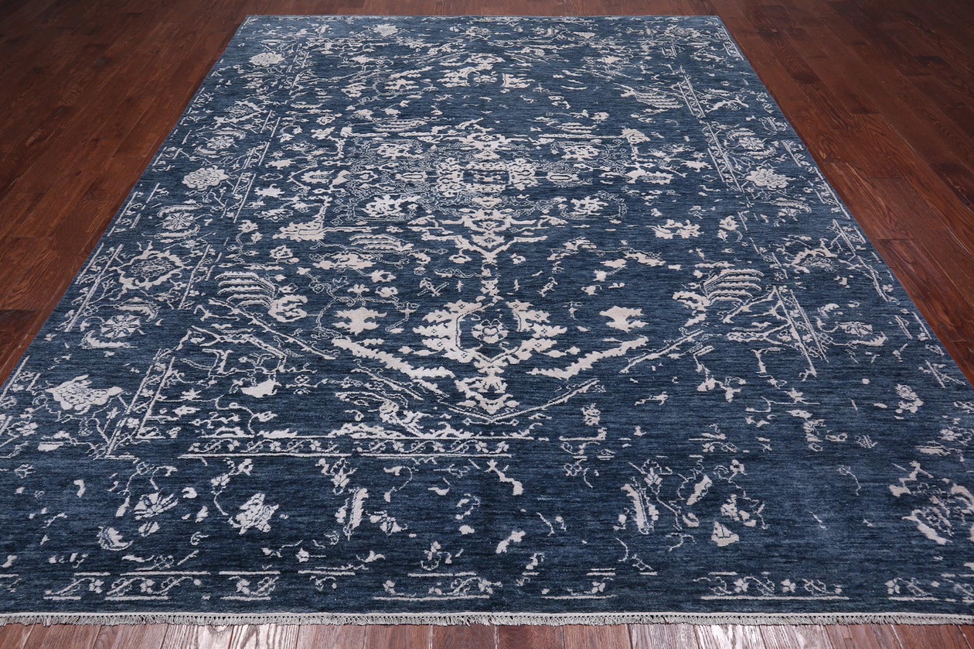 SUPER SALE Modern Hand Knotted Wool & Silk Rug - 8' 2" X 10' 5"