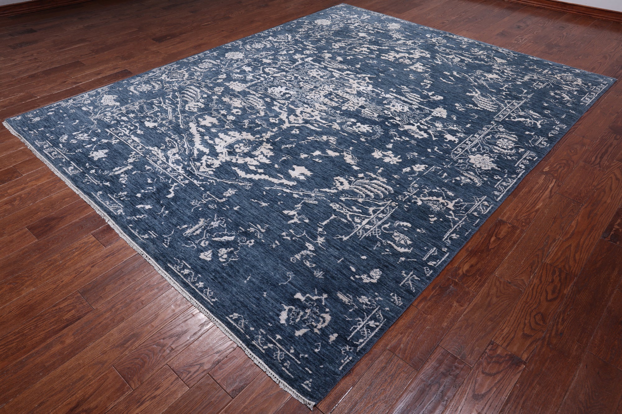 SUPER SALE Modern Hand Knotted Wool & Silk Rug - 8' 2" X 10' 5"