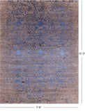 Modern Hand Knotted Wool & Silk Rug - 7' 9" X 10' 0" - Golden Nile