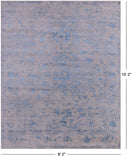 Grey Modern Handmade Wool & Silk Rug - 8' 2" X 10' 2" - Golden Nile