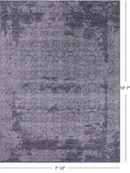 Grey Modern Handmade Wool & Silk Rug - 7' 10" X 10' 7" - Golden Nile