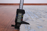 Grey Modern Hand Knotted Wool & Silk Rug - 8' 1" X 10' 1"