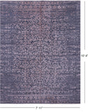 Grey Modern Handmade Wool & Silk Rug - 7' 11" X 10' 4" - Golden Nile