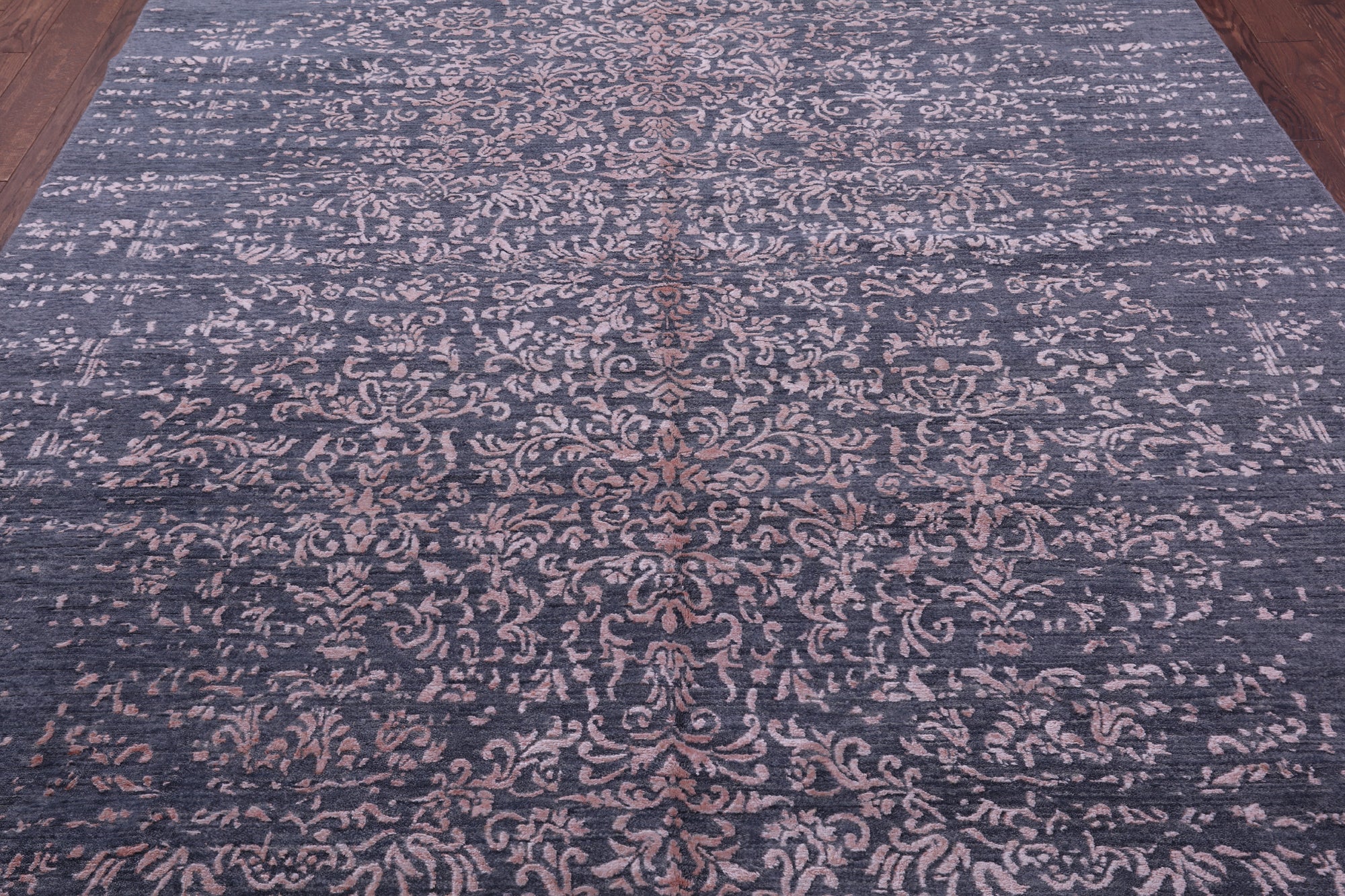 Grey Modern Handmade Wool & Silk Rug - 7' 11" X 10' 4" - Golden Nile