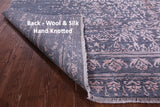 Grey Modern Handmade Wool & Silk Rug - 7' 11" X 10' 4" - Golden Nile