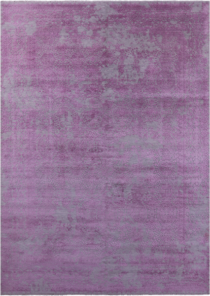 SUPER SALE Grey Modern Handmade Wool & Silk Rug - 8' 10" X 12' 4"