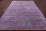 SUPER SALE Grey Modern Handmade Wool & Silk Rug - 8' 10" X 12' 4"