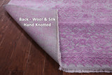 SUPER SALE Grey Modern Handmade Wool & Silk Rug - 8' 10" X 12' 4"