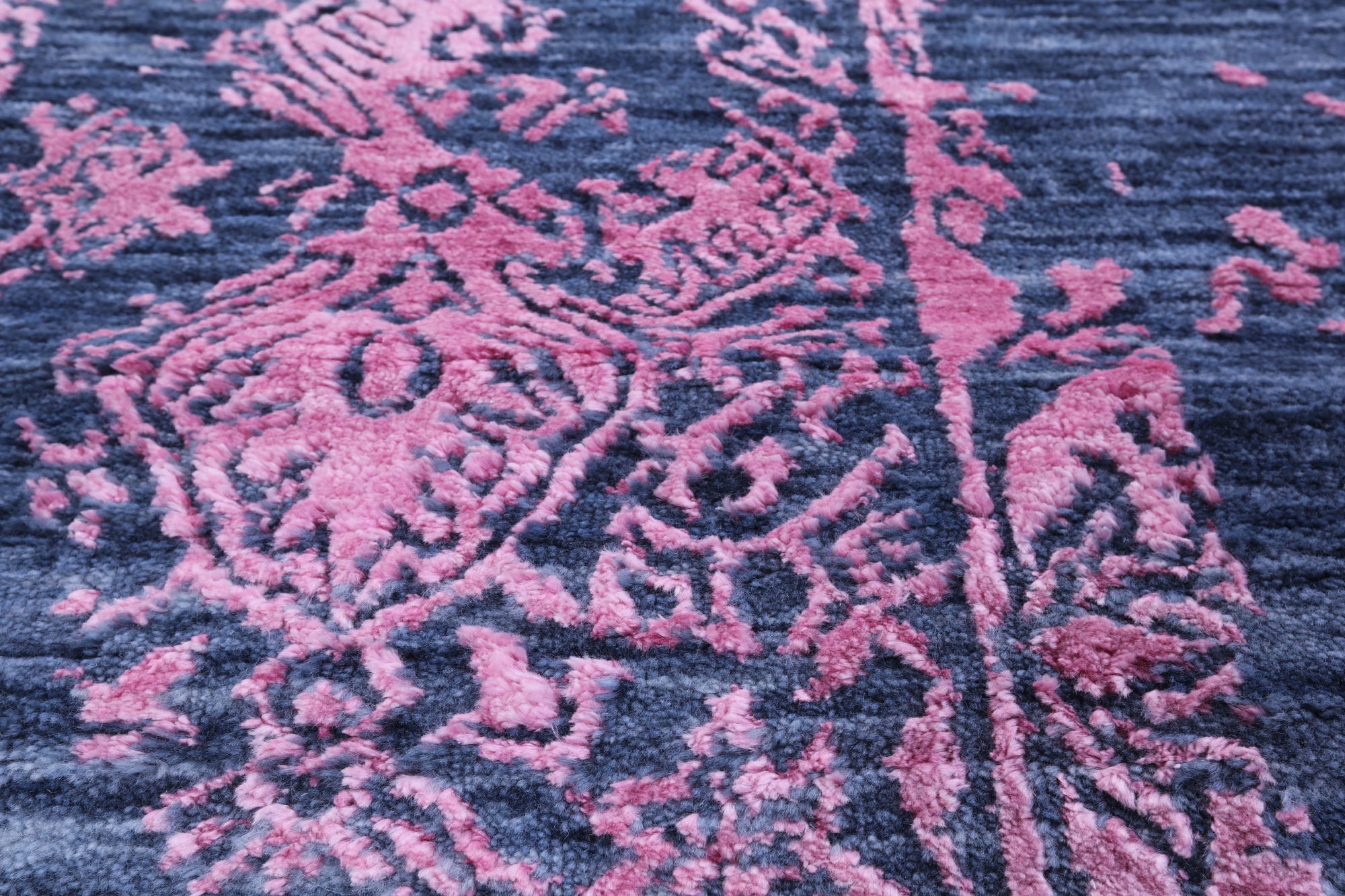 Modern Handmade Wool & Silk Rug - 9' 1" X 12' 1" - Golden Nile