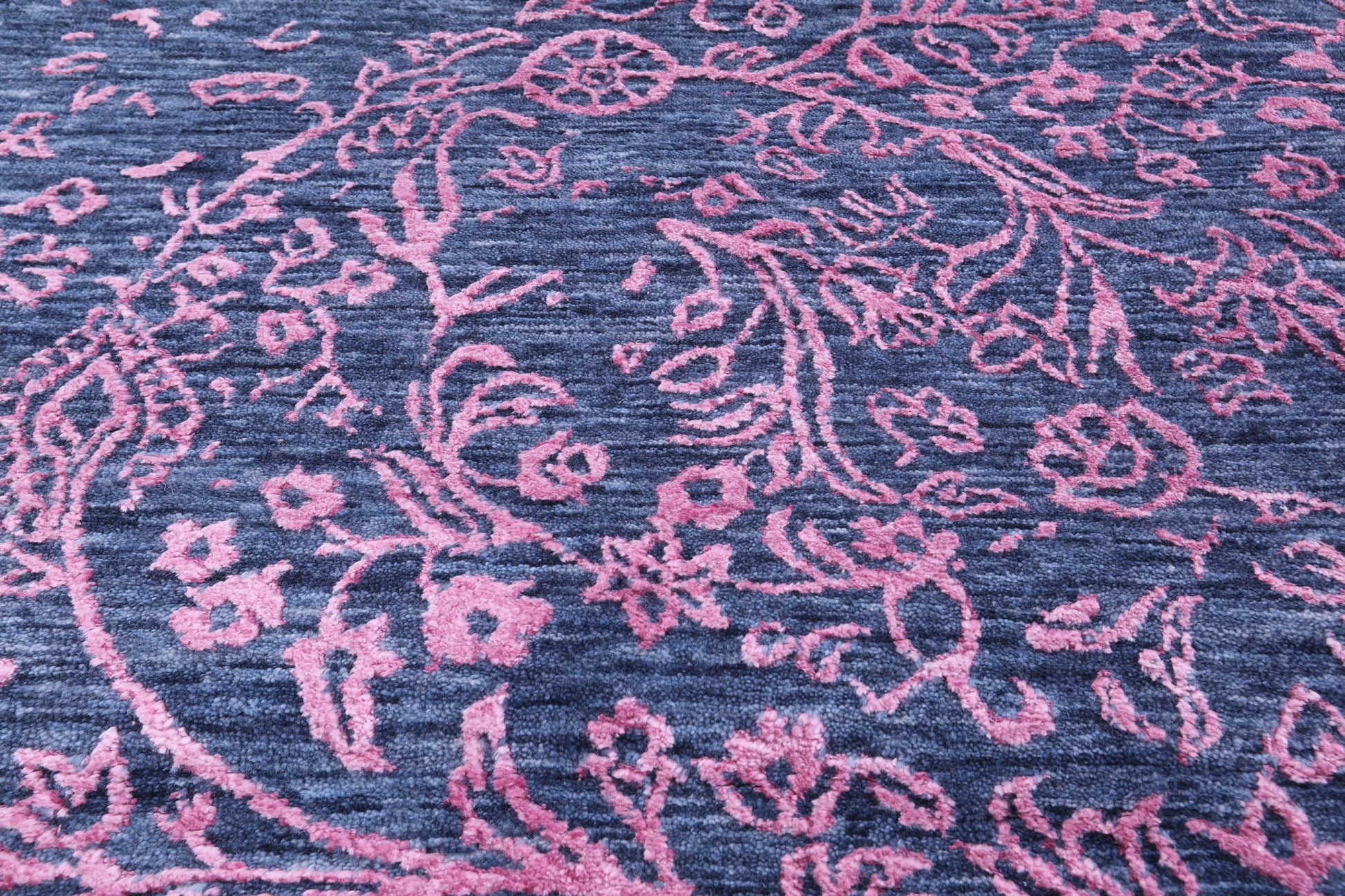 Modern Handmade Wool & Silk Rug - 9' 1" X 12' 1" - Golden Nile