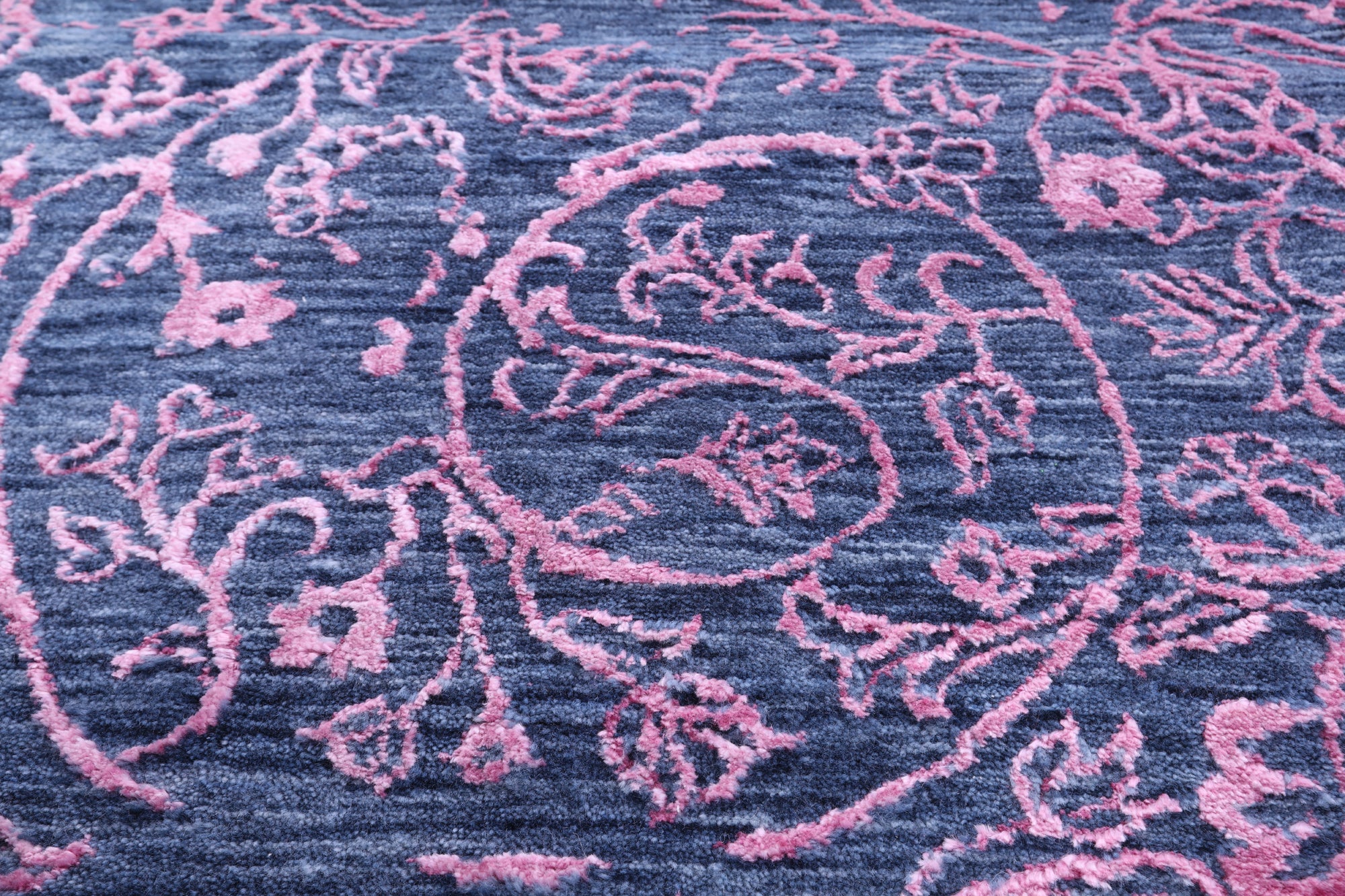 Modern Handmade Wool & Silk Rug - 9' 1" X 12' 1" - Golden Nile