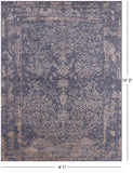 Grey Modern Hand Knotted Wool & Silk Rug - 9' 1" X 12' 2" - Golden Nile