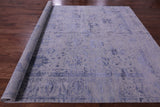 Grey Modern Handmade Wool & Silk Rug - 8' 11" X 12' 3" - Golden Nile