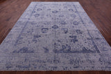 Grey Modern Handmade Wool & Silk Rug - 8' 11" X 12' 3" - Golden Nile