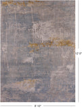 Modern Hand Knotted Wool & Silk Rug - 8' 10" X 12' 0" - Golden Nile