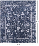 Grey Modern Hand Knotted Wool & Silk Rug - 8' 0" X 9' 8" - Golden Nile