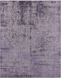 Grey Modern Hand Knotted Wool & Silk Rug - 7' 10" X 10' 1" - Golden Nile