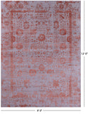 Grey Persian Handmade Wool & Silk Rug - 9' 0" X 12' 0" - Golden Nile