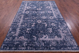 Grey Modern Hand Knotted Wool & Silk Rug - 6' 2" X 9' 3" - Golden Nile