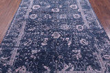 Grey Modern Hand Knotted Wool & Silk Rug - 6' 2" X 9' 3" - Golden Nile