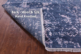 Grey Modern Hand Knotted Wool & Silk Rug - 6' 2" X 9' 3" - Golden Nile