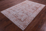 Grey Modern Handmade Wool & Silk Rug - 6' 2" X 9' 2" - Golden Nile