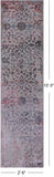 Grey Modern Handmade Wool & Silk Runner Rug - 2' 6" X 10' 0" - Golden Nile