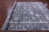 Grey Modern Handmade Wool & Silk Rug - 9' 1" X 11' 10" - Golden Nile