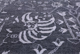 Grey Modern Handmade Wool & Silk Rug - 9' 1" X 11' 10" - Golden Nile