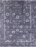 Grey Modern Handmade Wool & Silk Rug - 9' 1" X 11' 10" - Golden Nile