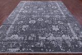 Grey Modern Handmade Wool & Silk Rug - 9' 1" X 11' 10" - Golden Nile