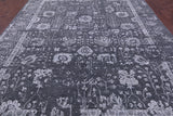 Grey Modern Handmade Wool & Silk Rug - 9' 1" X 11' 10" - Golden Nile