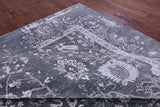 Grey Modern Handmade Wool & Silk Rug - 9' 1" X 11' 10" - Golden Nile