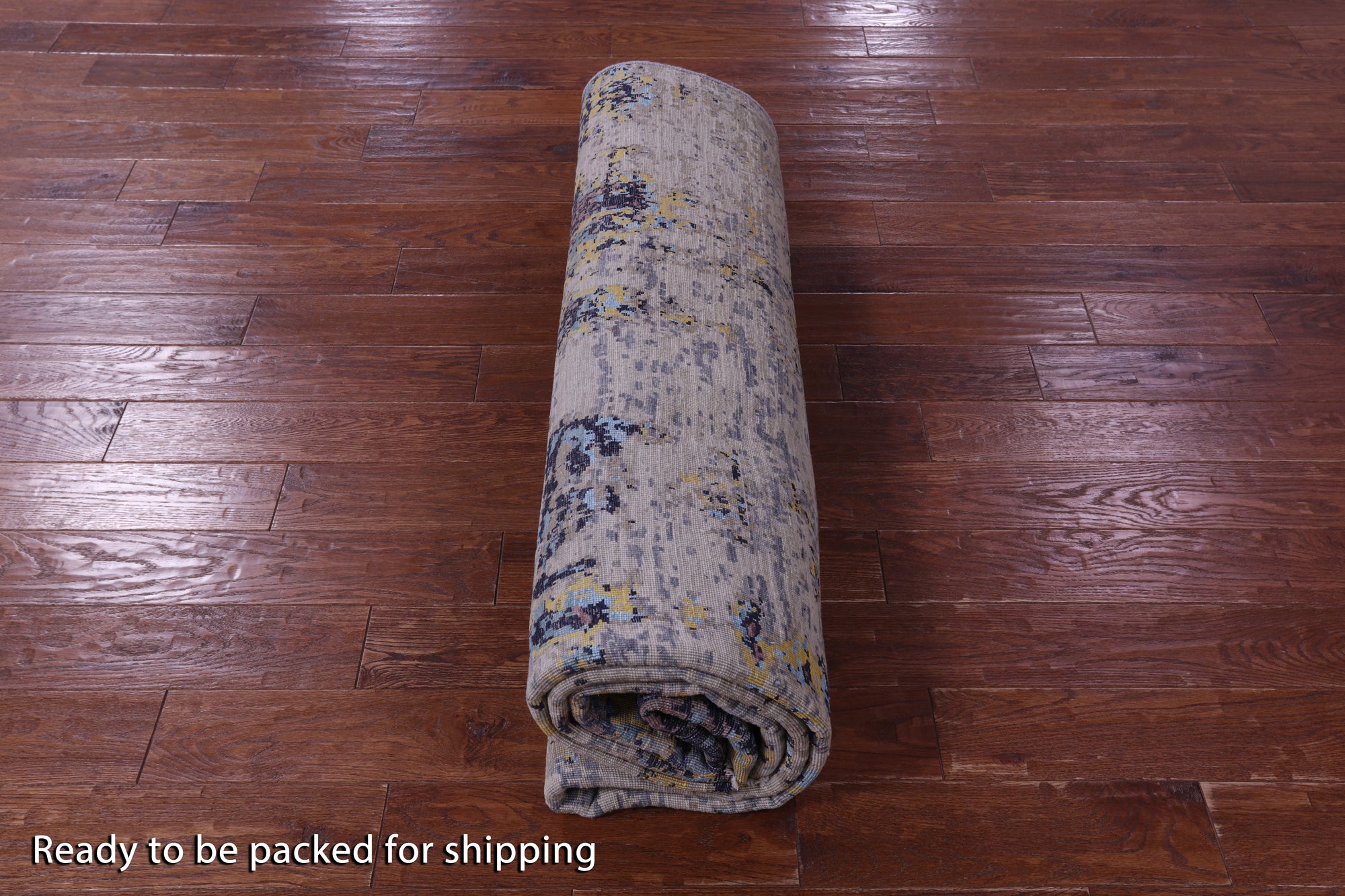 Modern Handmade Wool & Silk Rug - 8' 1" X 10' 1" - Golden Nile