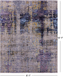 Modern Handmade Wool & Silk Rug - 8' 1" X 10' 1" - Golden Nile