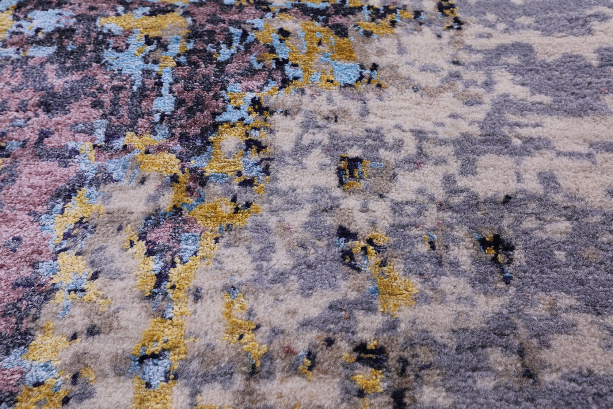 Modern Handmade Wool & Silk Rug - 8' 1" X 10' 1" - Golden Nile
