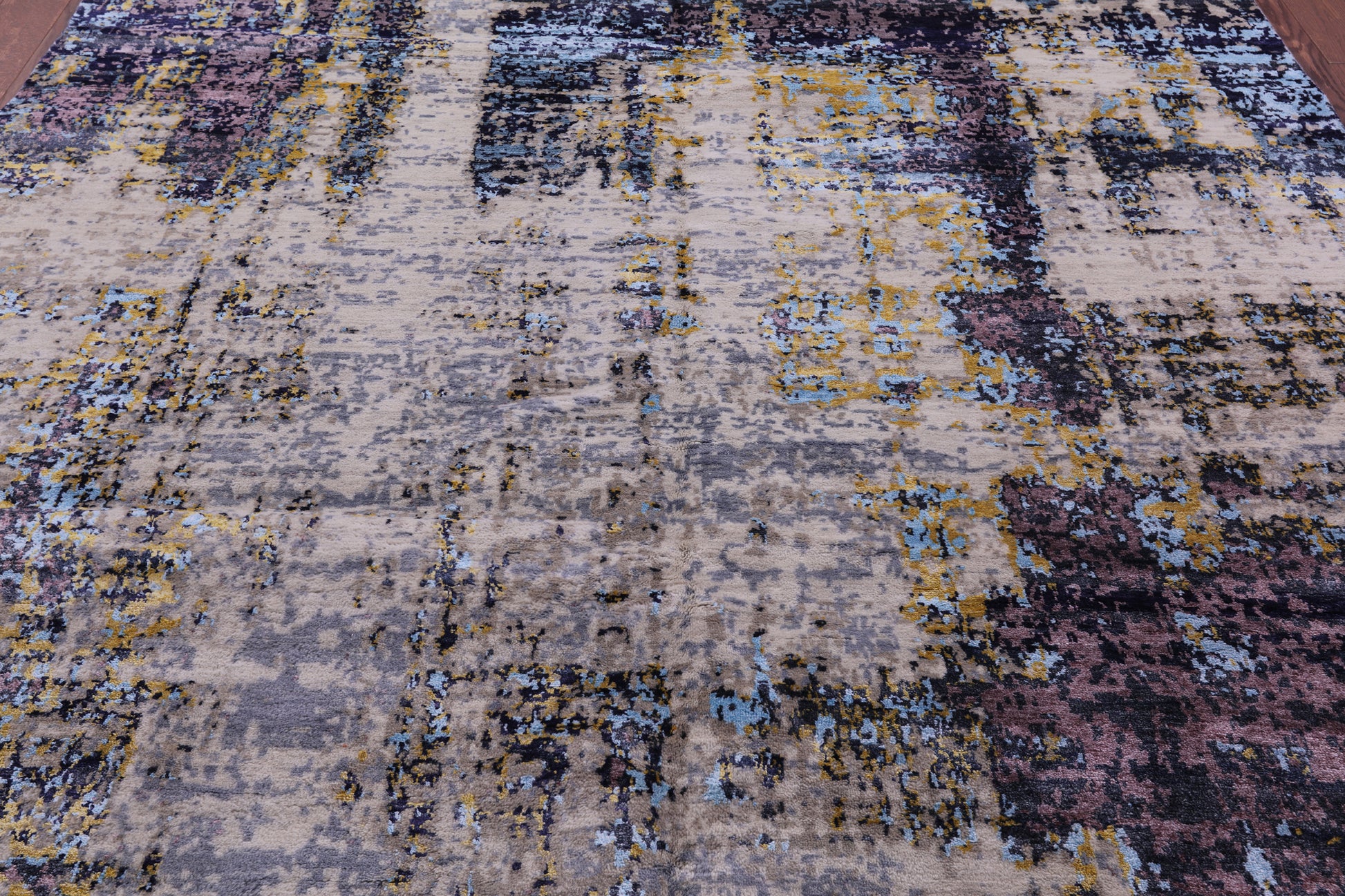 Modern Handmade Wool & Silk Rug - 8' 1" X 10' 1" - Golden Nile