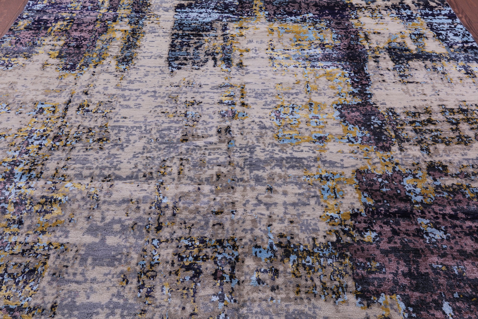 Modern Handmade Wool & Silk Rug - 8' 1" X 10' 1" - Golden Nile