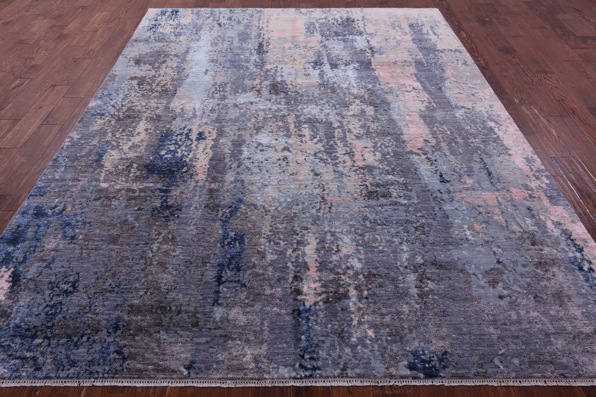 Modern Hand Knotted Wool & Silk Rug - 7' 11" X 10' 0" - Golden Nile