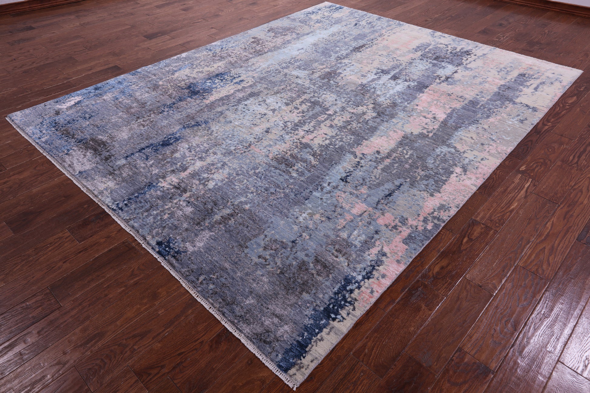 Modern Hand Knotted Wool & Silk Rug - 7' 11" X 10' 0" - Golden Nile