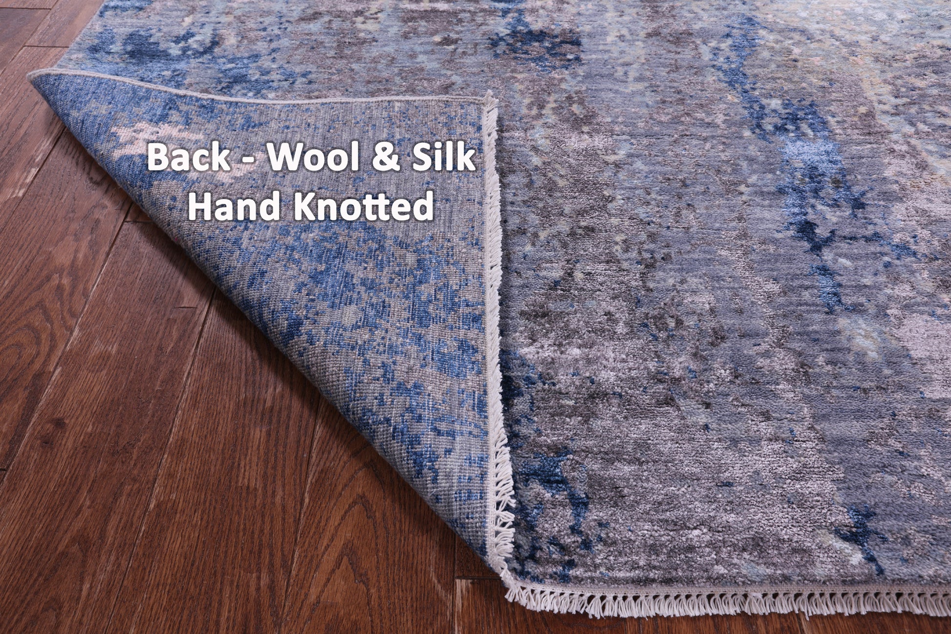 Modern Hand Knotted Wool & Silk Rug - 7' 11" X 10' 0" - Golden Nile