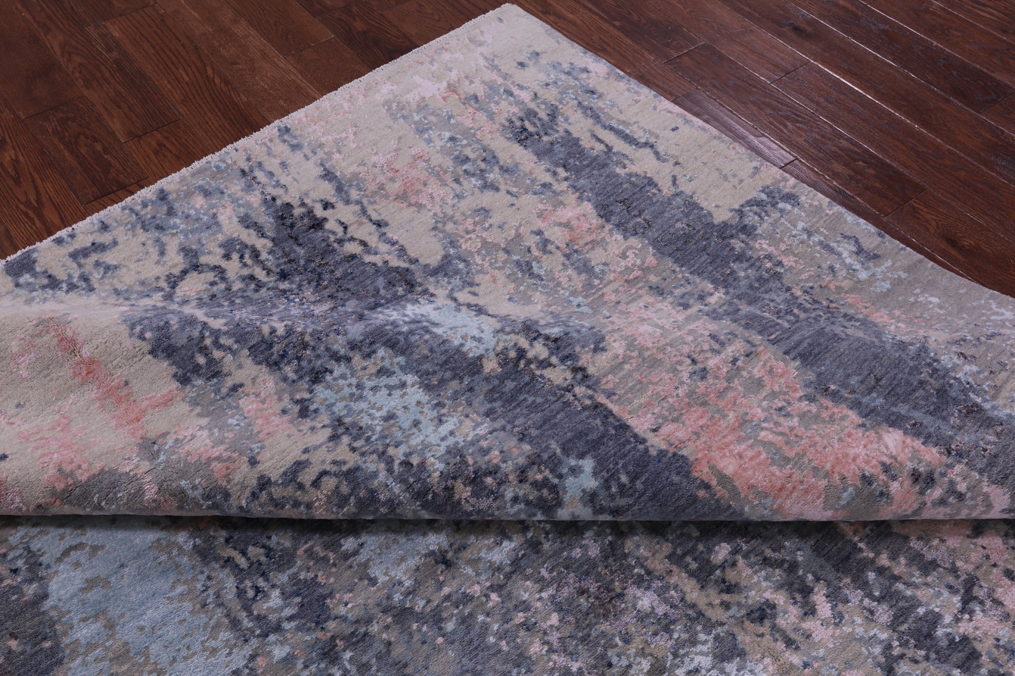 Modern Hand Knotted Wool & Silk Rug - 7' 11" X 10' 0" - Golden Nile