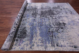 Modern Hand Knotted Wool & Silk Rug - 9' 0" X 11' 11" - Golden Nile