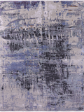 Modern Hand Knotted Wool & Silk Rug - 9' 0" X 11' 11" - Golden Nile